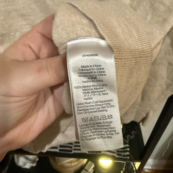 Madewell Cream Button Down Shirt Relaxed Long Sleeve light sweater size xxl - Picture 6 of 7